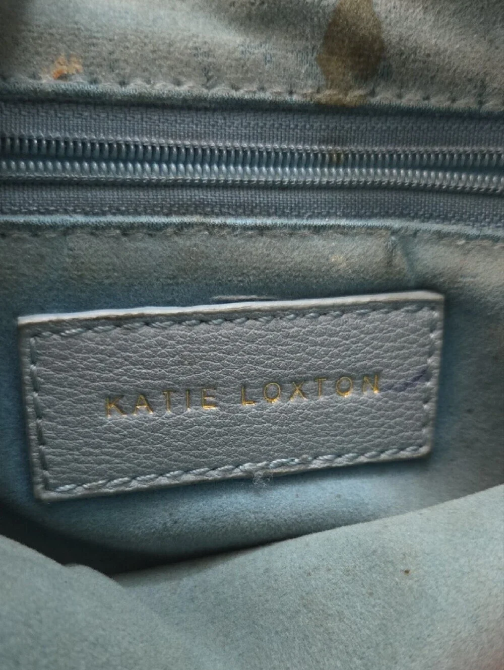 Kate Loxton Pebbled Leather Light Blue Crossbody Bag - Picture 2 of 4